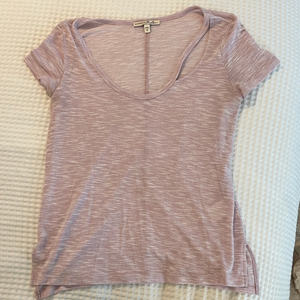 Express Light Purple Short Sleeve Tee